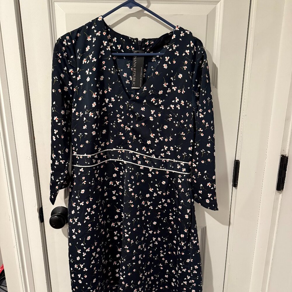 (NEW) Womens Banana Republic Flower Pattern Dress (Size 8)